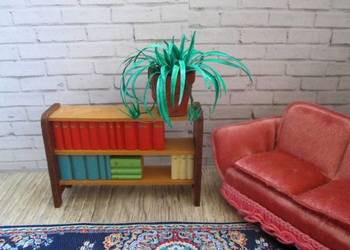 Miniaturowa półka z książkami Lundby