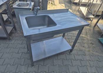 ZLEW GASTRONOMICZNY 1 KOMOROWY Z PÓŁKĄ 100/60/85