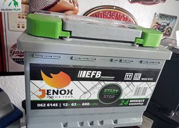Akumulator EFB 62Ah 600A P+ Start/Stop Jenox