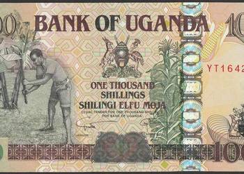 UGANDA 1000 SHILLING 2008 - STAN BANKOWY UNC
