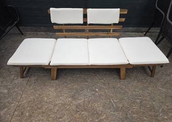 Ławka ogrodowa sofa leżak drewno egzotyczne regulacja z dwóch stron