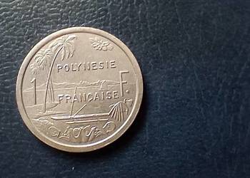 Stare monety 1 frank 1996 Polinezja
