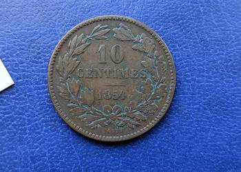 Stare monety 10 centym 1854 Luksemburg