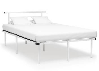 Łóżko Metalowe Białe Rama Łóżka Ze Stelażem Biała 120 x 200 cm WM-324827