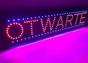 LED szyld reklama OTWARTE 77cm NOWA producent