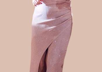 Zjawiskowa błyszcząca sukienka MAXI | Made in Italy | Raz założona