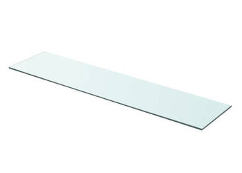 Półki 2 szt. panel z bezbarwnego szkła 90 x 20 cm WM-3051579