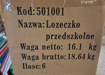 łóżeczko przedszkolne niebieskie Bambino 501001 - nowe