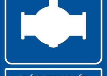 Naklejka znak informacyjny Główny zawór sprężonego powietrza JD040