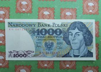 1000 złotych Mikołaj Kopernik 1982 stan AU/UNC