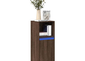 Szafka z LED brązowy dąb 38x34x100 cm WM-852172