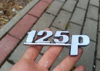 FIAT 125p / emblemat / znaczek / chrom / napis / logo / duży fiat