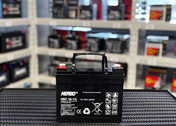 Akumulator 12V / 36Ah  NERBO NBC  CYKLICZNY AGM WÓZKI INWALIDZKIE