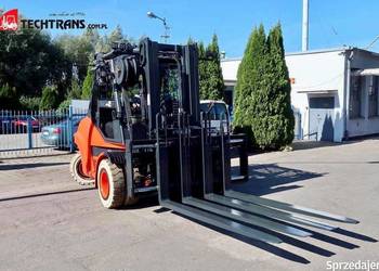 Linde H80 Wózek widłowy używany 8 ton udźwig z Pozycjonerem z osprzętem UDT