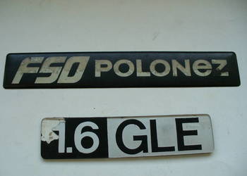 Znaczek emblemat FSO Polonez, 1.6 GLE.