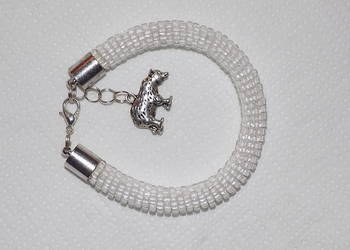 Bransoletka ( kryształowo - biała)