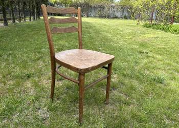 Krzesło drewniane PRL - vintage, retro