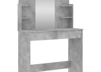 vidaXL Toaletka z lustrem, szarość betonu(SKU:837577)