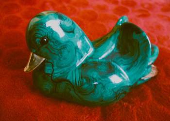 Kaczka -w kolorach malachitu - w stylu Flambe - Tulhoff & Volk