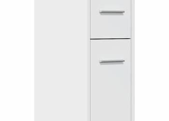 vidaXL Wąska szafka łazienkowa na kółkach, biała(SKU:855277)