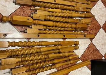 Tralki, barierki, balustrady, wszystko dębowe