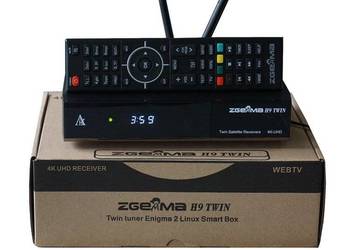Zgemma H9 Twin V.2 4K 2xDVB-S2X IPTV ENIGMA2 CCcam Oscam+Dysk 1TB HIT!