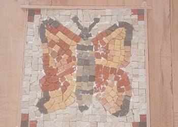 mozaika obraz obrazek MOTYL do powieszenia 19x19 cm