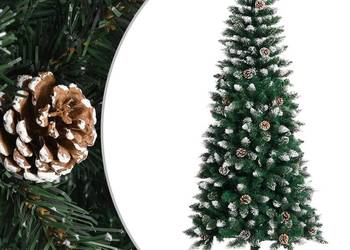 vidaXL Sztuczna choinka ze stojakiem, zielona, 150 cm, PVC（SKU:345174）