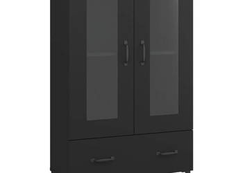 Kredens czarny 70x31x115 cm materiał drewnopochodny WM-812556