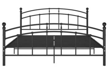 vidaXL Rama łóżka, czarna, metalowa(SKU:324979)