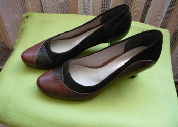 Buty damskie czółenka brązowe