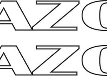 Napisy naklejka AMAZONE 600x50mm biała bez tła 2szt