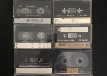 kasety magnetofonowe metalowe, chromy Maxell, Basf, TDK, Sony, Fuji