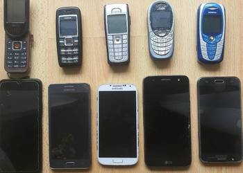 Telefony komórkowe  smartfony 10 sztuk, wszystkie sprawne, cena za całość.