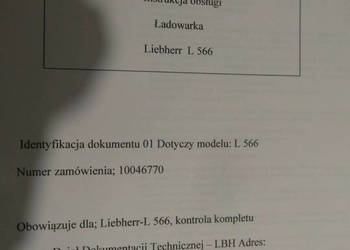 dtr instrukcja obsługi ładowarka liebherr 566 i inne