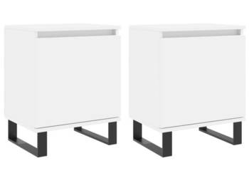 Szafki nocne 2 szt białe 40x30x50cm materiał drewnopochodny WM-826845