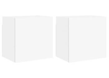 Ścienne szafki TV 2 szt. białe 405x30x40 cm WM-836897
