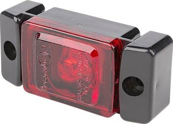 Lampa obrysowa LED, prostokątna, 12/24V czerwona, przykręcana Waś 14006908…