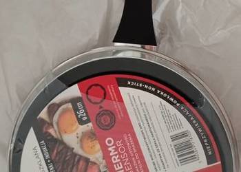 MG Home patelnia aluminiowa 26 cm ze szklaną pokrywką, NON-STICK