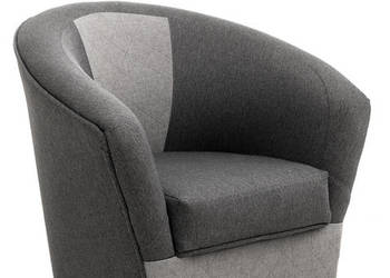 Fotel Tapicerowany Kubełek Szary KAMILA