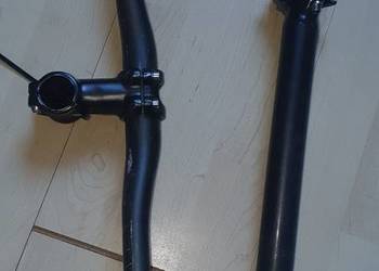 Kierownica rowerowa razem z mostkiem, sztyca