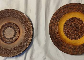 Talerze drewniane ozdobne