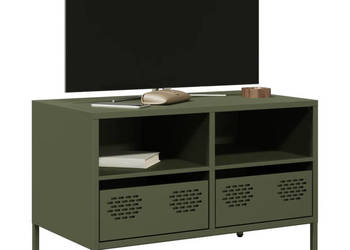 Szafka RTV oliwkowa 68x39x435 cm stal walcowana na zimno WM-851320