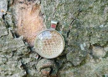 Unikatowa Zawieszka z Wylinką Pytona Królewskiego | Handmade | Stal Chirurg
