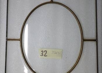 nr32 Witraż frontu starego zegara szafki szkło fazowane 25,2x29,2cm