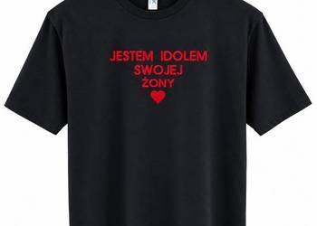 Koszulka bawełniana z zabawnym haftem dla męża, JHK