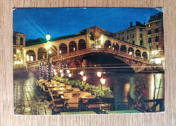 WENECJA - WIDOK NA MOST ŁUKOWY RIALTO NAD KANAŁEM GRANDE