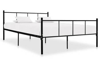 Łóżko Metalowe Czarne Rama Łóżka Ze Stelażem 140 x 200 cm WM-284639