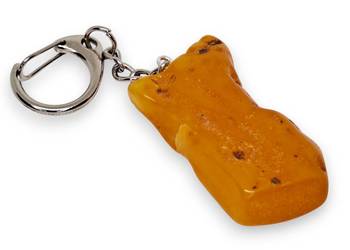 Brelok z bursztynu, BURSZTYN BAŁTYCKI, breloczek, bryłka #1499