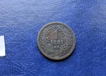 Stare monety 1 krajcar 1881 Węgry